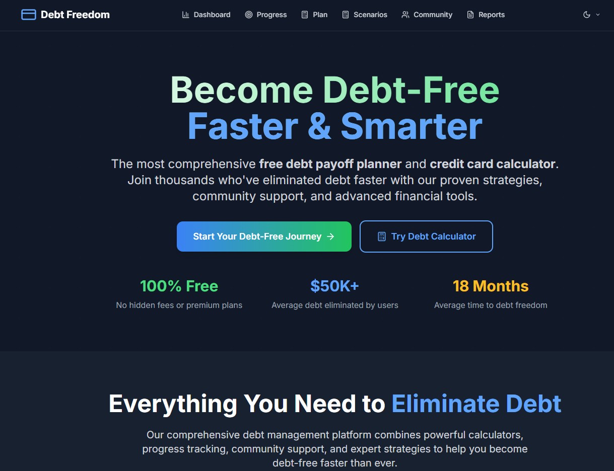 CreditCardPayoffPlan.com homepage